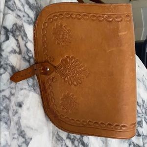 Leather satchel purse